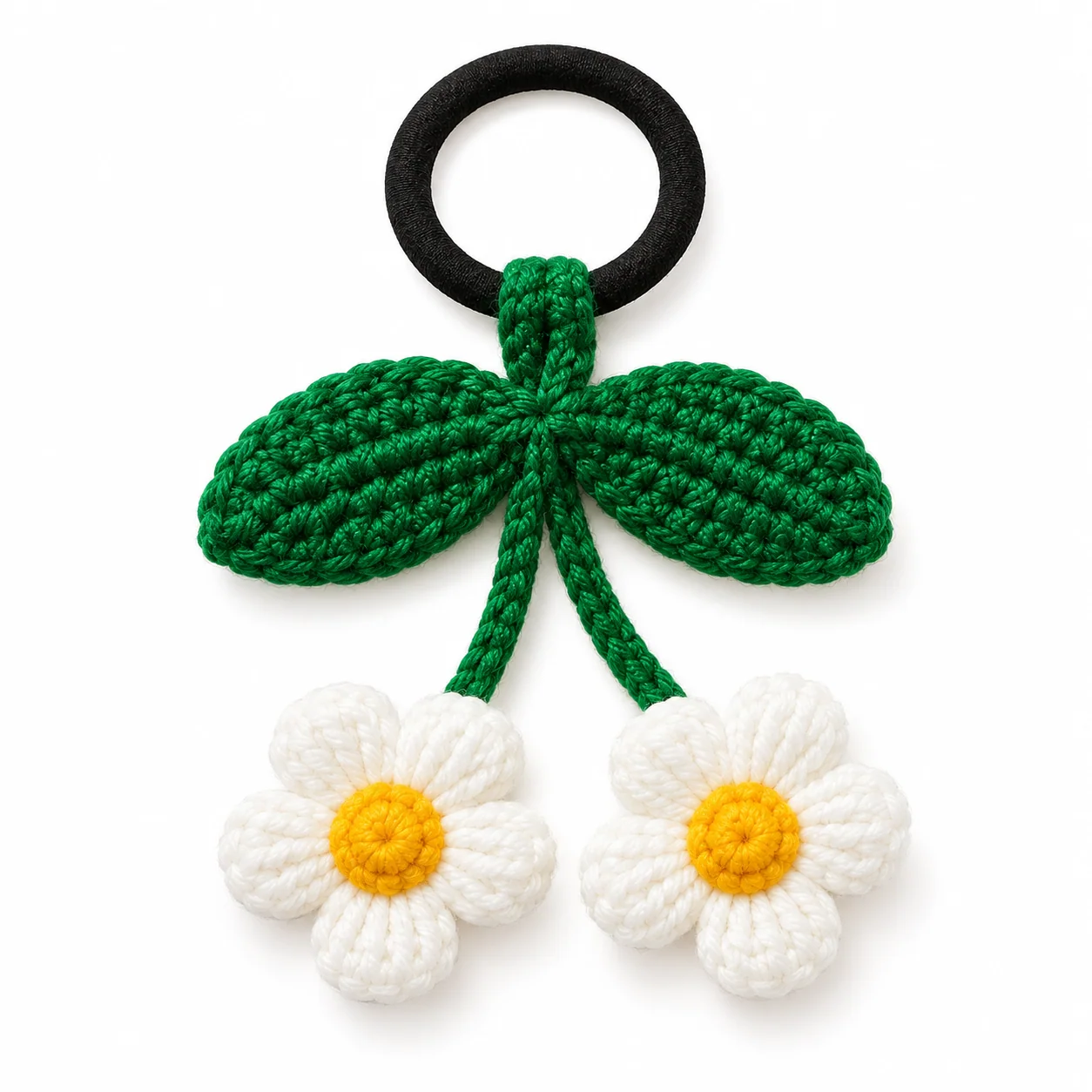 Ivory Flower Keychain view 2